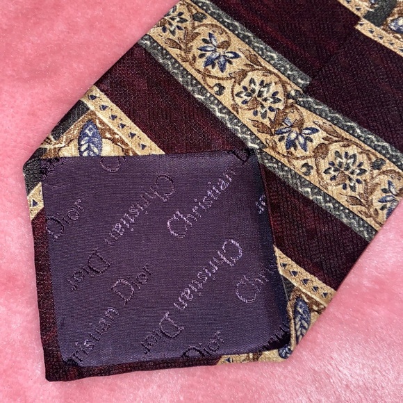 Vintage Silk Christian Dior & Oscar De La Renta Tie - Picture 3 of 8